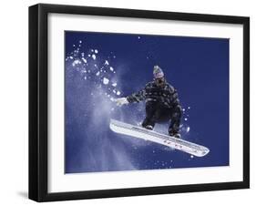 Snowboarder Flying Throught the Air, USA-null-Framed Photographic Print