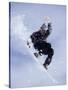 Snowboarder Flying Throught the Air-null-Stretched Canvas