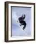 Snowboarder Flying Throught the Air-null-Framed Premium Photographic Print