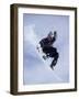 Snowboarder Flying Throught the Air-null-Framed Photographic Print