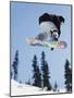 Snowboarder Jumping at Telus Half Pipe Competition 2009, Whistler Mountain-Christian Kober-Mounted Photographic Print