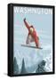 Snowboarder Jumping - Washington-null-Framed Poster