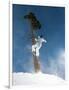 Snowboarder Mid-Air During Jump-null-Framed Photographic Print