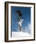 Snowboarder Mid-Air During Jump-null-Framed Photographic Print