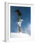 Snowboarder Mid-Air During Jump-null-Framed Photographic Print