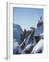 Snowboarder on the mountain-null-Framed Premium Photographic Print