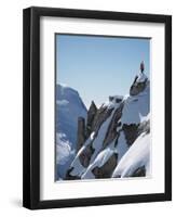 Snowboarder on the mountain-null-Framed Photographic Print