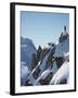 Snowboarder on the mountain-null-Framed Photographic Print