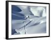 Snowboarder Riding in Powder Snow, Austria, Europe-Ted Levine-Framed Photographic Print