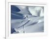 Snowboarder Riding in Powder Snow, Austria, Europe-Ted Levine-Framed Photographic Print