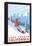 Snowboarder Scene, Lake Tahoe, California-null-Framed Poster