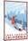 Snowboarder Scene, Lake Tahoe, California-null-Mounted Poster