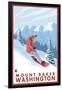 Snowboarder Scene, Mount Baker, Washington-Lantern Press-Framed Art Print