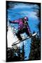 Snowboarder - Scratchboard-Lantern Press-Mounted Art Print