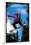 Snowboarder - Scratchboard-Lantern Press-Framed Art Print