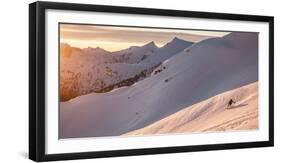 Snowboarder (Split Boarder) in North Cascades National Park, Washington-Steven Gnam-Framed Photographic Print