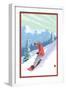 Snowboarder-Lantern Press-Framed Art Print