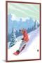 Snowboarder-Lantern Press-Mounted Art Print