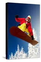 Snowboarder-Lantern Press-Stretched Canvas