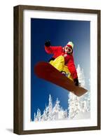 Snowboarder-Lantern Press-Framed Art Print