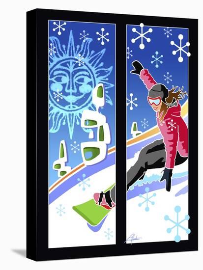 Snowboarder-Larry Hunter-Stretched Canvas