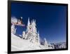 Snowboarding Action at Whitefish Mountain Resort in Whitefish, Montana, USA-Chuck Haney-Framed Premium Photographic Print