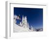 Snowboarding Action at Whitefish Mountain Resort in Whitefish, Montana, USA-Chuck Haney-Framed Photographic Print