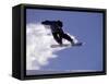 Snowboarding in Santa Fe, New Mexico, USA-Lee Kopfler-Framed Stretched Canvas