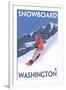 Snowboarding, Washington-Lantern Press-Framed Art Print