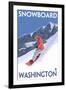 Snowboarding, Washington-Lantern Press-Framed Art Print