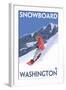 Snowboarding, Washington-Lantern Press-Framed Art Print