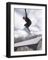 Snowboarding-null-Framed Premium Photographic Print
