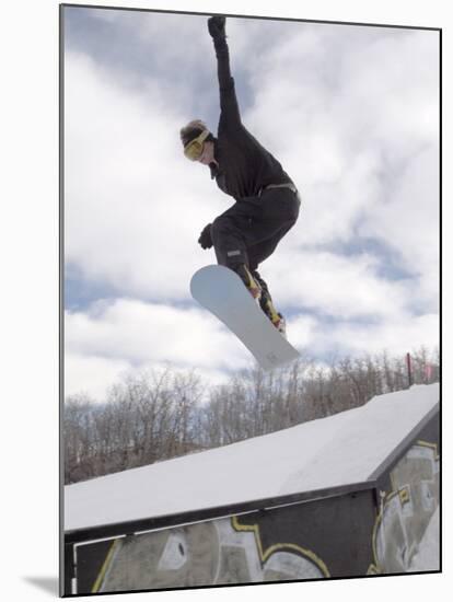 Snowboarding-null-Mounted Premium Photographic Print