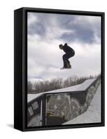 Snowboarding-null-Framed Stretched Canvas