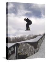 Snowboarding-null-Stretched Canvas