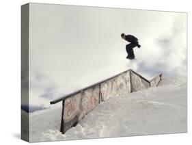 Snowboarding-null-Stretched Canvas