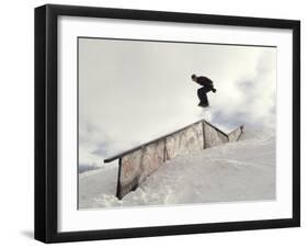 Snowboarding-null-Framed Premium Photographic Print