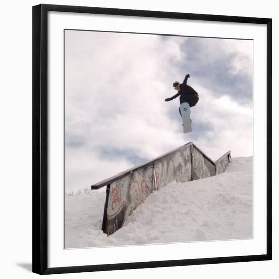 Snowboarding-null-Framed Photographic Print