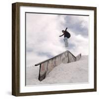 Snowboarding-null-Framed Photographic Print