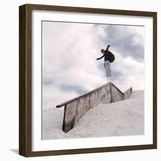 Snowboarding-null-Framed Photographic Print