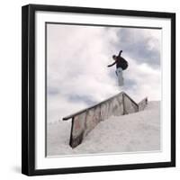 Snowboarding-null-Framed Photographic Print