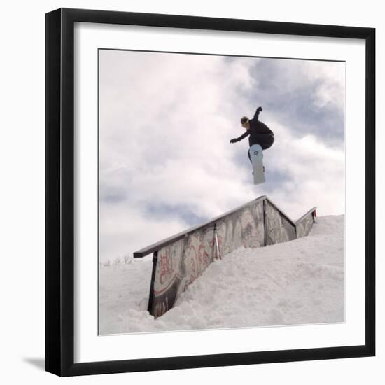 Snowboarding-null-Framed Photographic Print