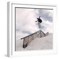 Snowboarding-null-Framed Photographic Print