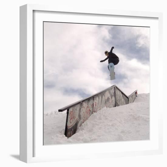 Snowboarding-null-Framed Photographic Print