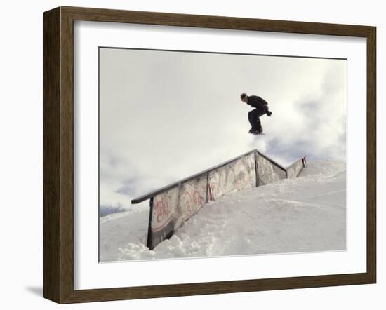 Snowboarding-null-Framed Photographic Print