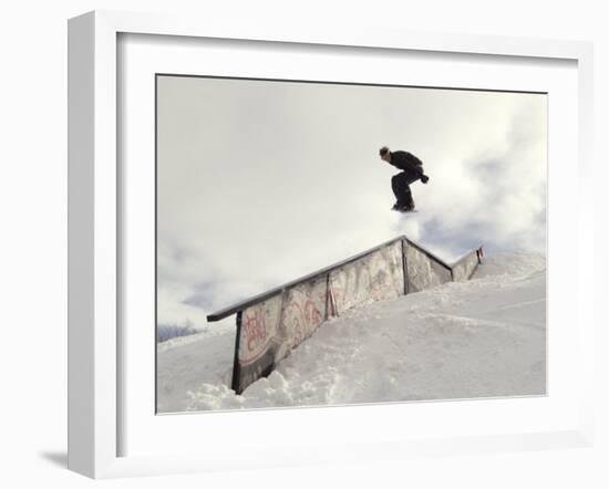 Snowboarding-null-Framed Photographic Print