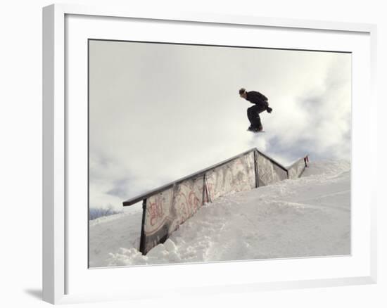 Snowboarding-null-Framed Photographic Print