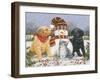 Snowboy with Little Friends-William Vanderdasson-Framed Giclee Print