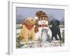 Snowboy with Little Friends-William Vanderdasson-Framed Giclee Print