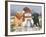 Snowboy with Little Friends-William Vanderdasson-Framed Giclee Print